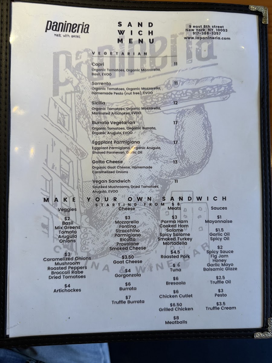 Panineria NYC Menu - Image 3